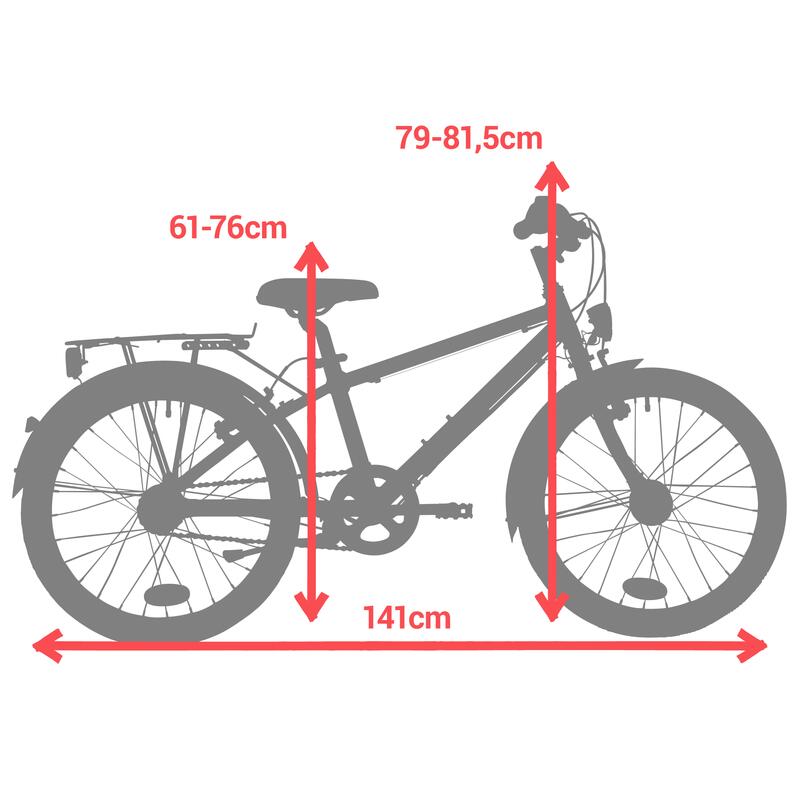 STADSFIETS VOOR KINDEREN HOPRIDER 900 20 INCH 6-9 JAAR BLAUW