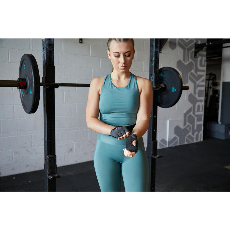 Guantes Musculación Mujer Gris Transpirables