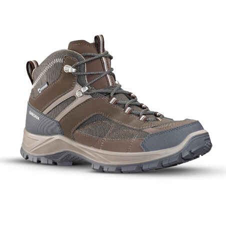 Cipele za planinarenje MH100 MID vodootporne muške smeđe