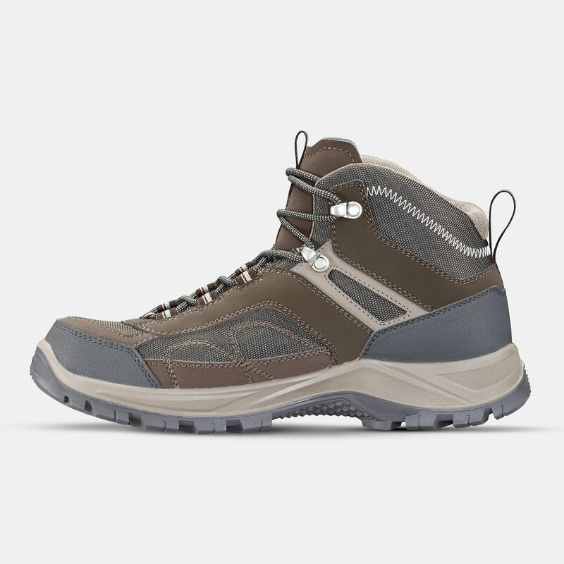 Chaussures imperméables de randonnée montagne - MH100 Mid marron - Homme