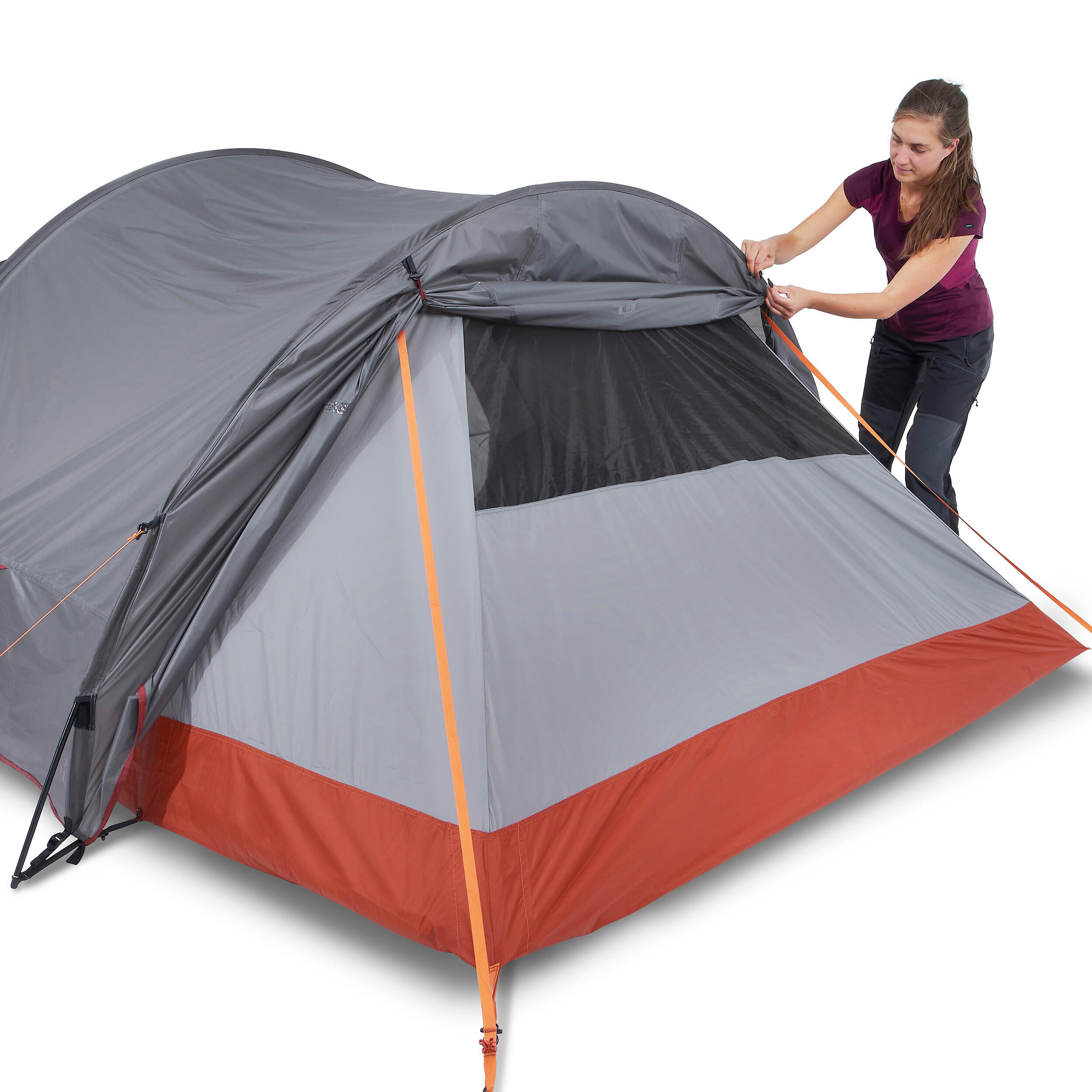 Tunnel trekking tent - 4-person - MT900  11/16