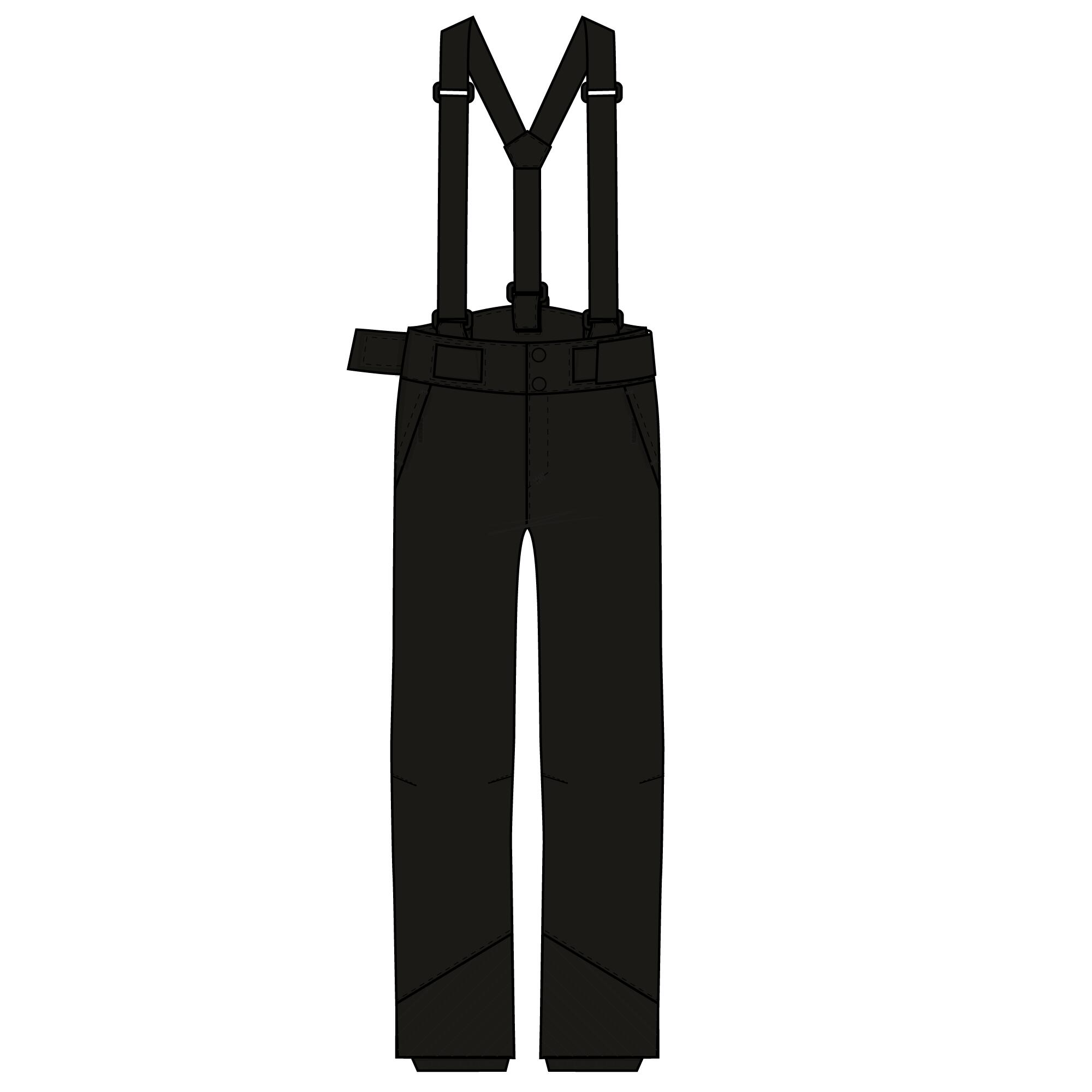 Kids’ warm, waterproof ski trousers, 500 PNF - 6-14 years - Black 10/11