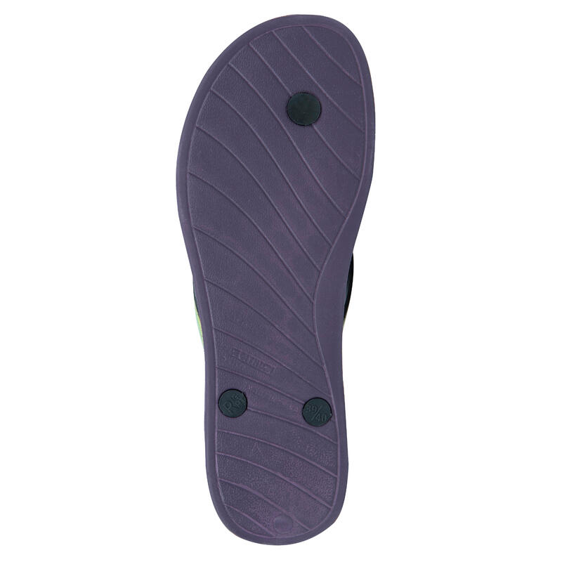 Zehensandalen Damen 500 violett/metallic