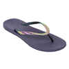 Zehensandalen Damen 500 violett/metallic