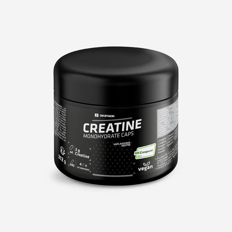 Creatina monohidrato cápsulas con sello de calidad Creapure®