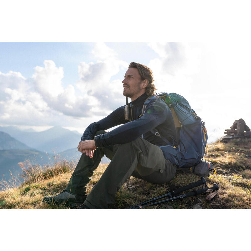 Camisola de trekking em lã de merino - MT900 Azul - Homem