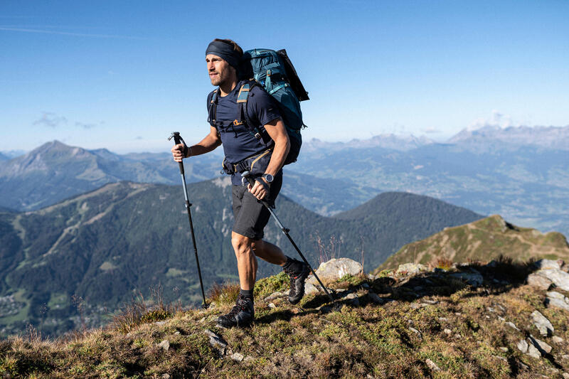 1 wandelstok MT500 grijs snel en precies verstelbaar