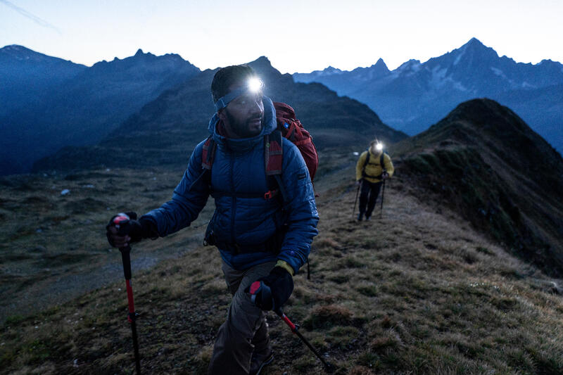 Erkek Outdoor Trekking Kapüşonlu Şişme Mont - Sentetik / Haki - MT100 -5°C