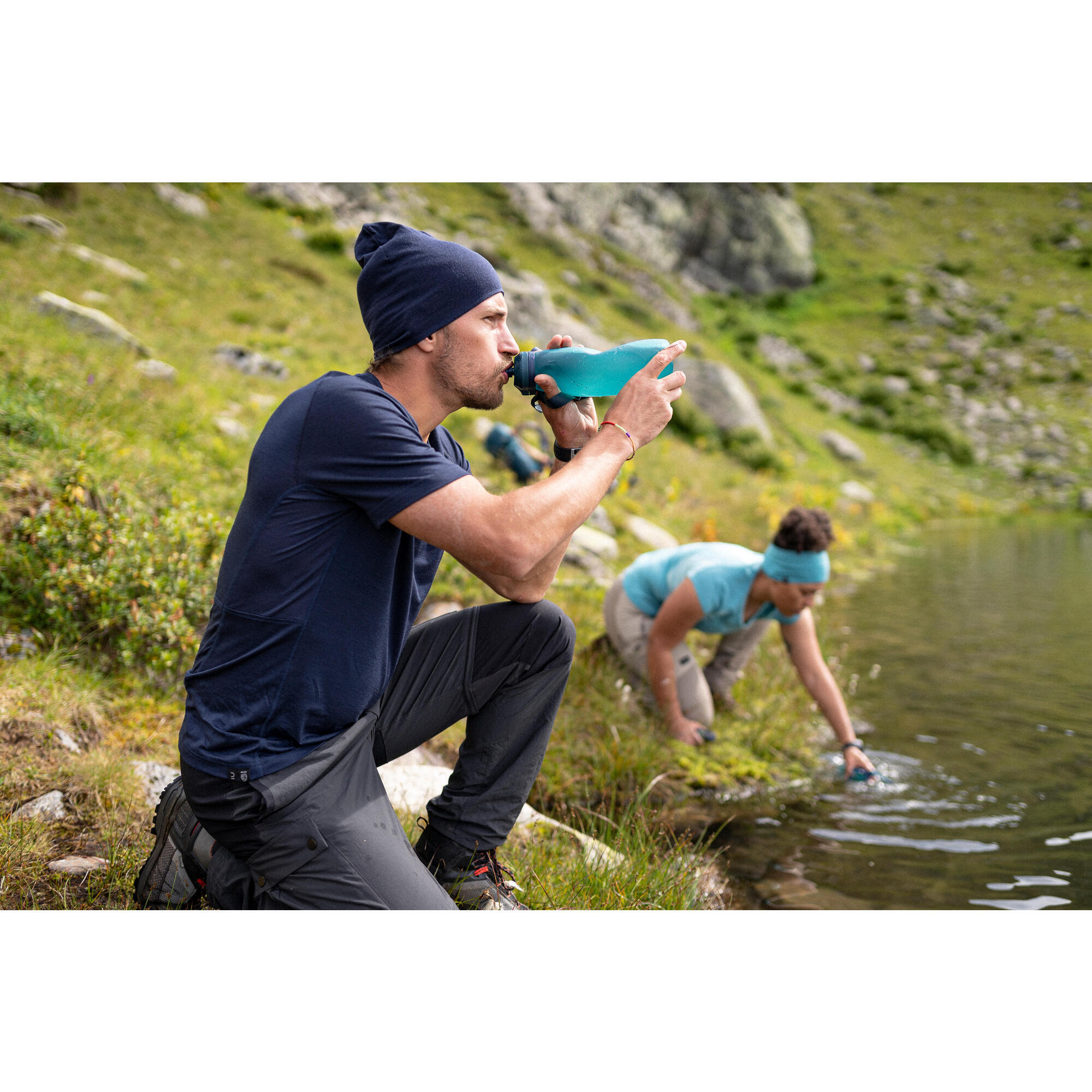 Erkek Moduler Dayan kl 2 si 1 Arada Outdoor Trekking Pantolon Gri MT100 FORCLAZ Decathlon