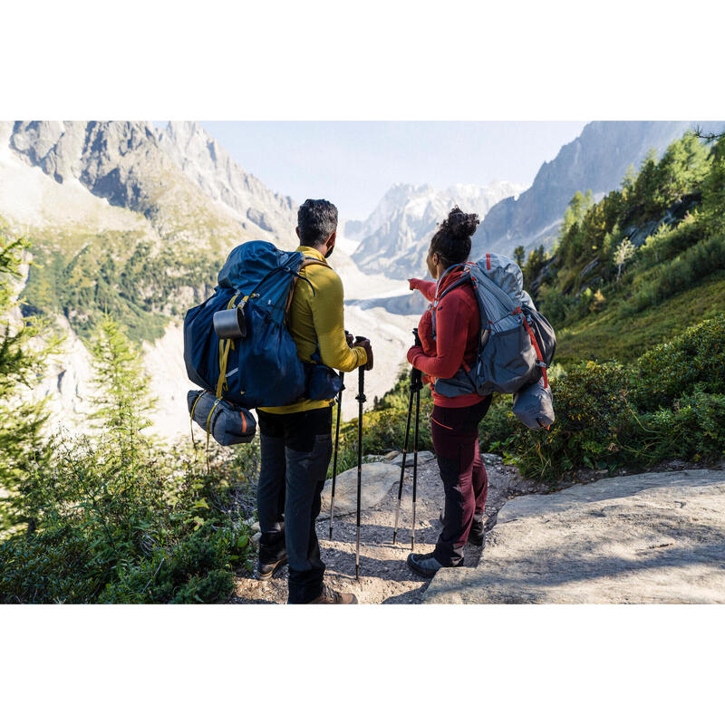 Waterafstotende broek voor bergtrekking dames MT900 bordeaux