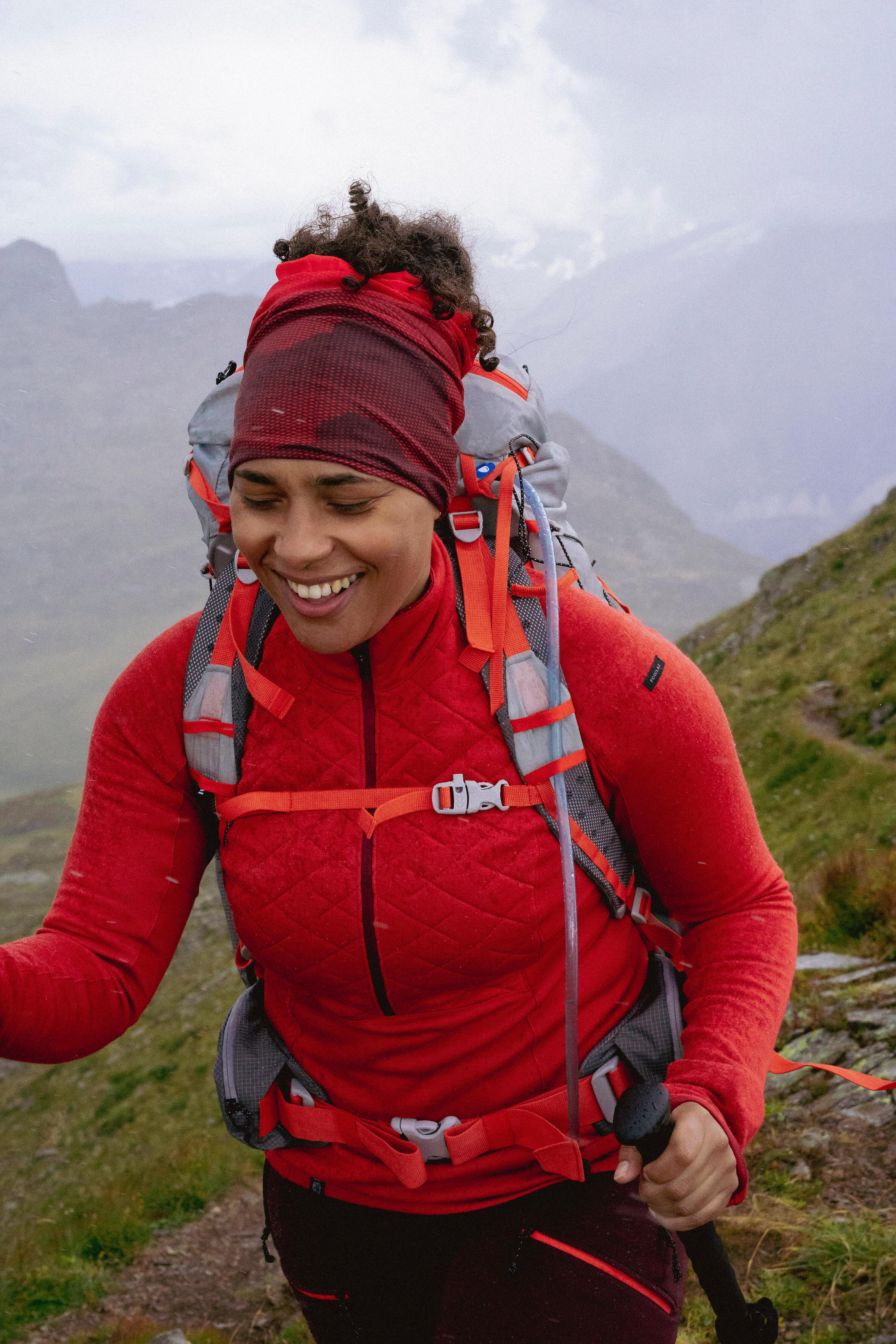 Tour de cou de randonnée, HIKE 100 rouge 10/12