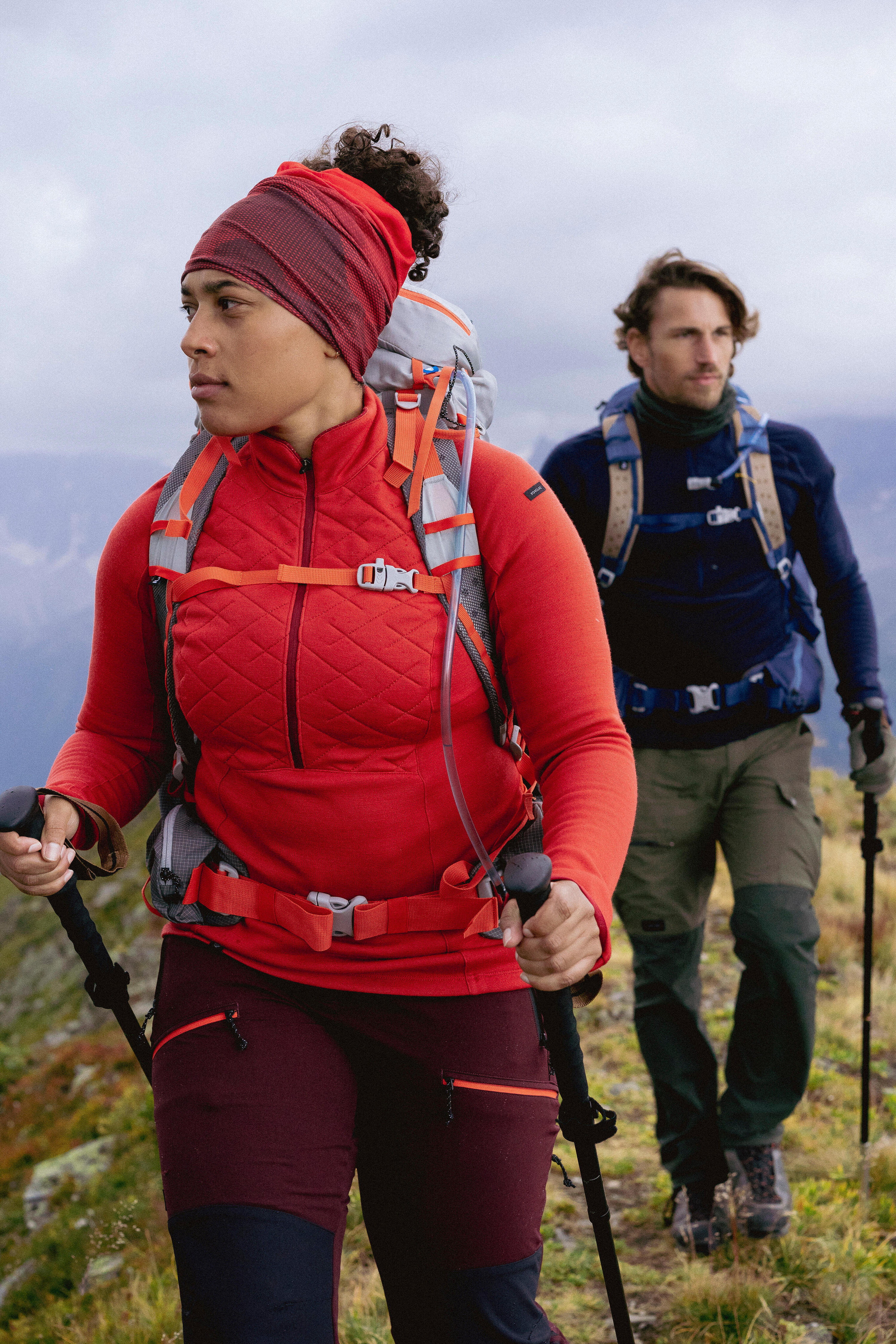 Tour de cou de randonnée, HIKE 100 rouge 7/12