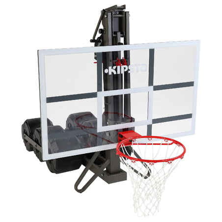 B900 Kids'/Adult Basketball Basket 2.4m to 3.05m Adjusts and stores in 2 minutes