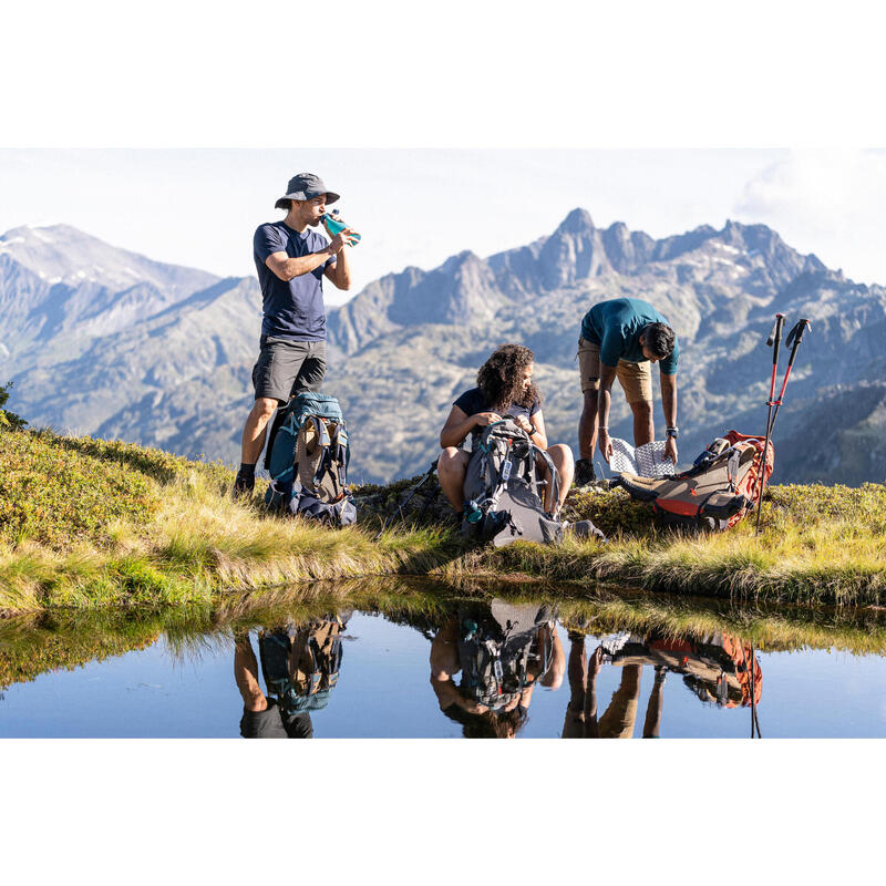 Rucsac Trekking la munte cu husă ploaie MT500 Air 55+10L Gri Damă