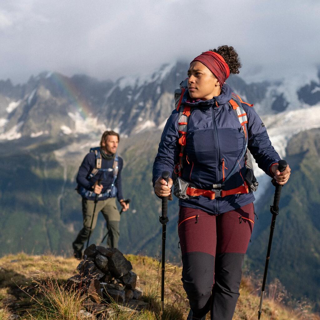 Women's Mountain Trekking Water-Repellent Trousers MT900 - maroon