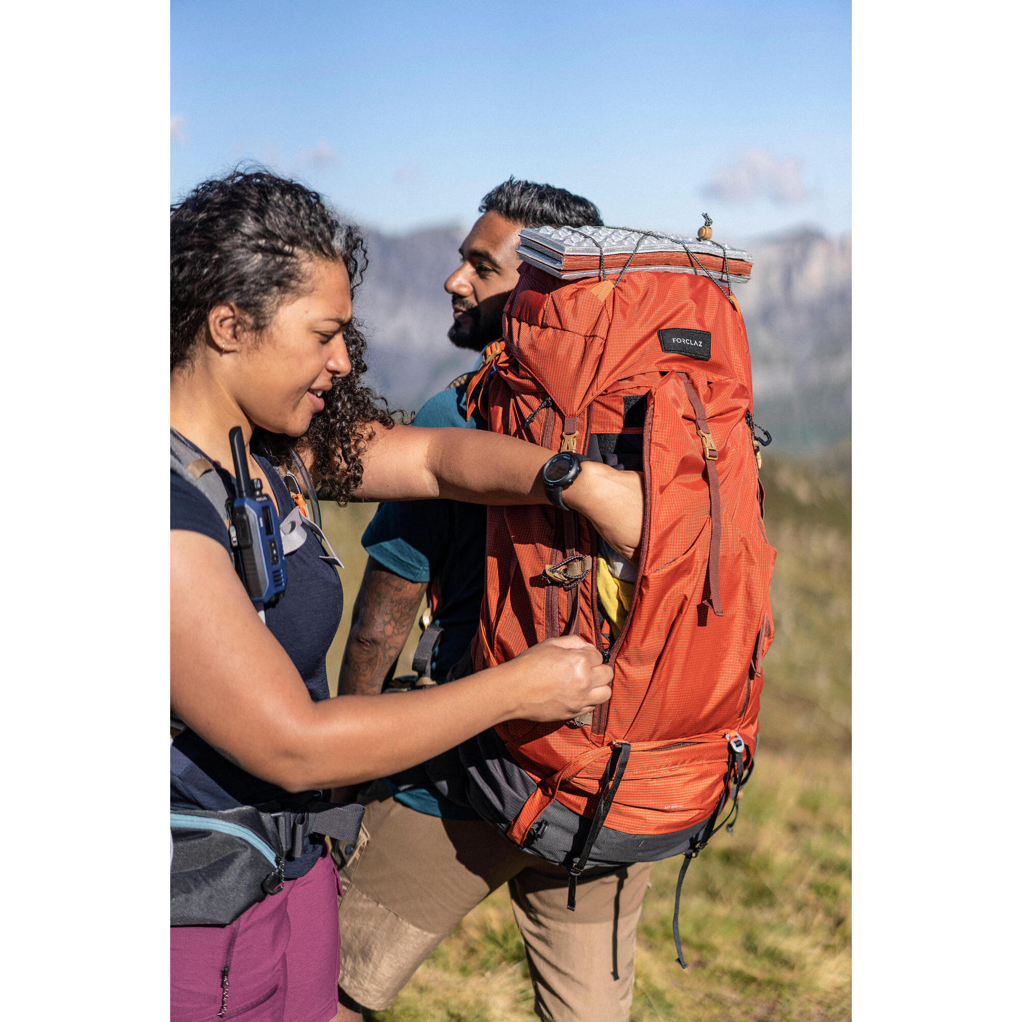 Men's 60+10L trekking backpack - MT500 AIR