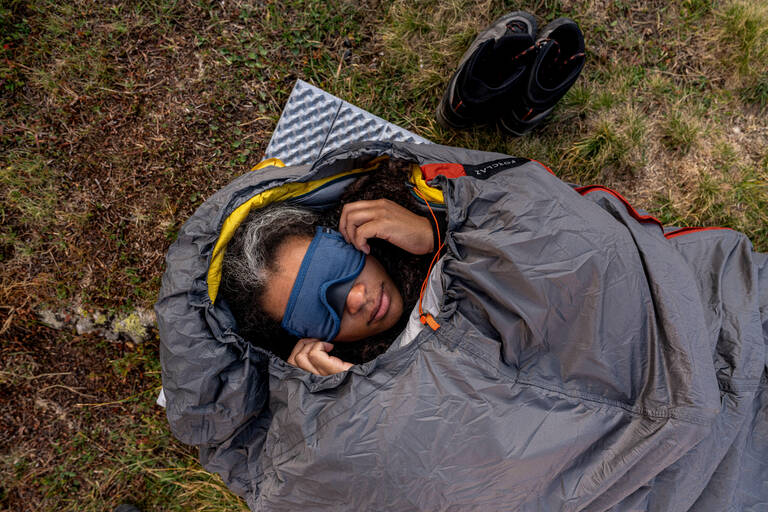 Masker Tidur Perjalanan Trekking - Biru