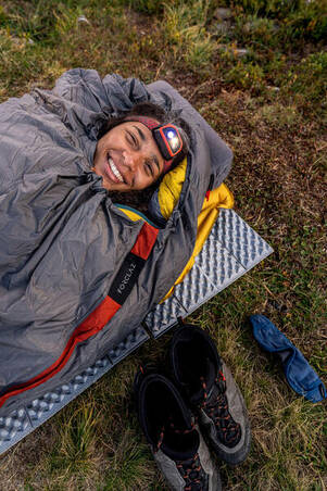 Masker Tidur Perjalanan Trekking - Biru