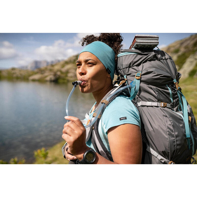 Rucsac Trekking la munte cu husă ploaie MT500 Air 55+10L Gri Damă