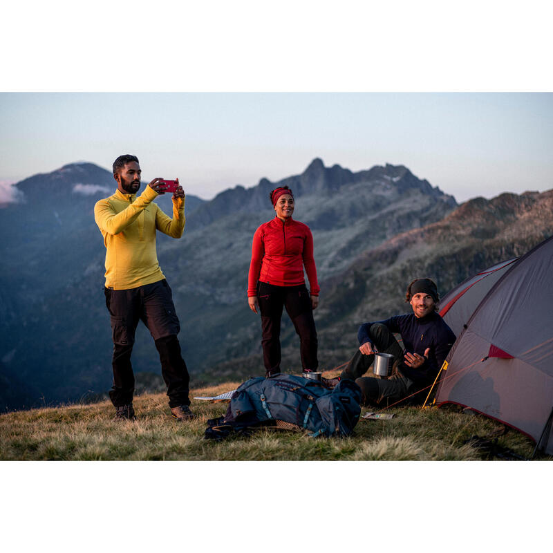Pantalon Hidrofob Trekking la munte MT900 Negru Damă 