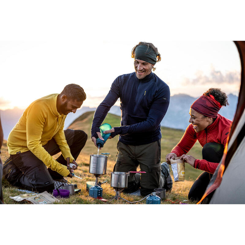Fiambrera de camping y trekking 2 personas de acero inoxidable Forclaz Trek500
