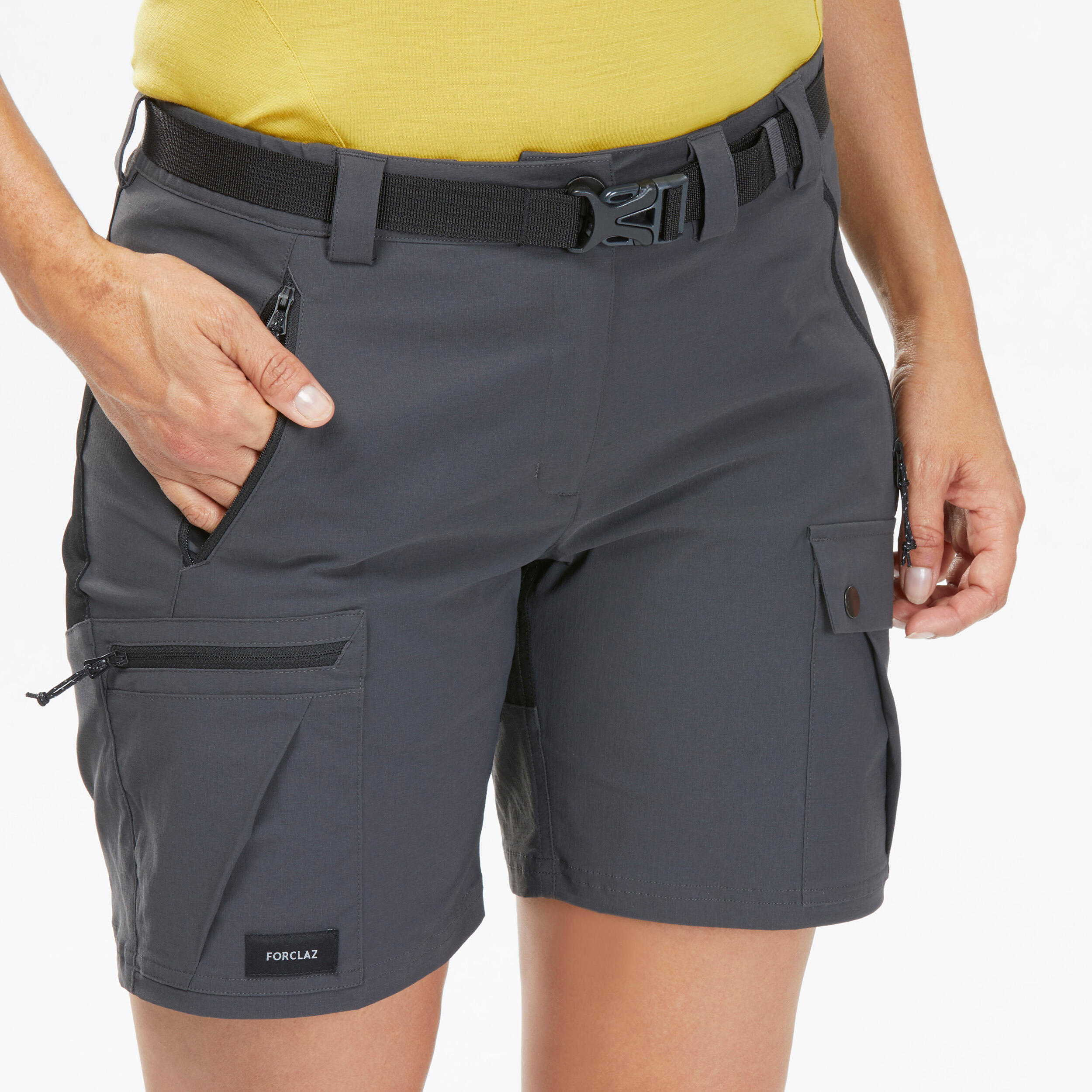 Pantaloncini trekking donna MT500 neri FORCLAZ | DECATHLON