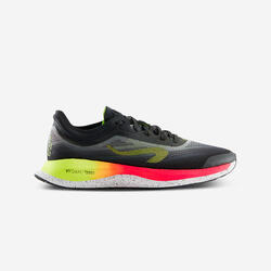 ZAPATILLAS RUNNING HOMBRE - KIPRUN KD500 2 NEGRO ROSA AMARILLO