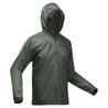 Men Half Zip Rain Jacket with Storage Pouch Urban Green - NH100