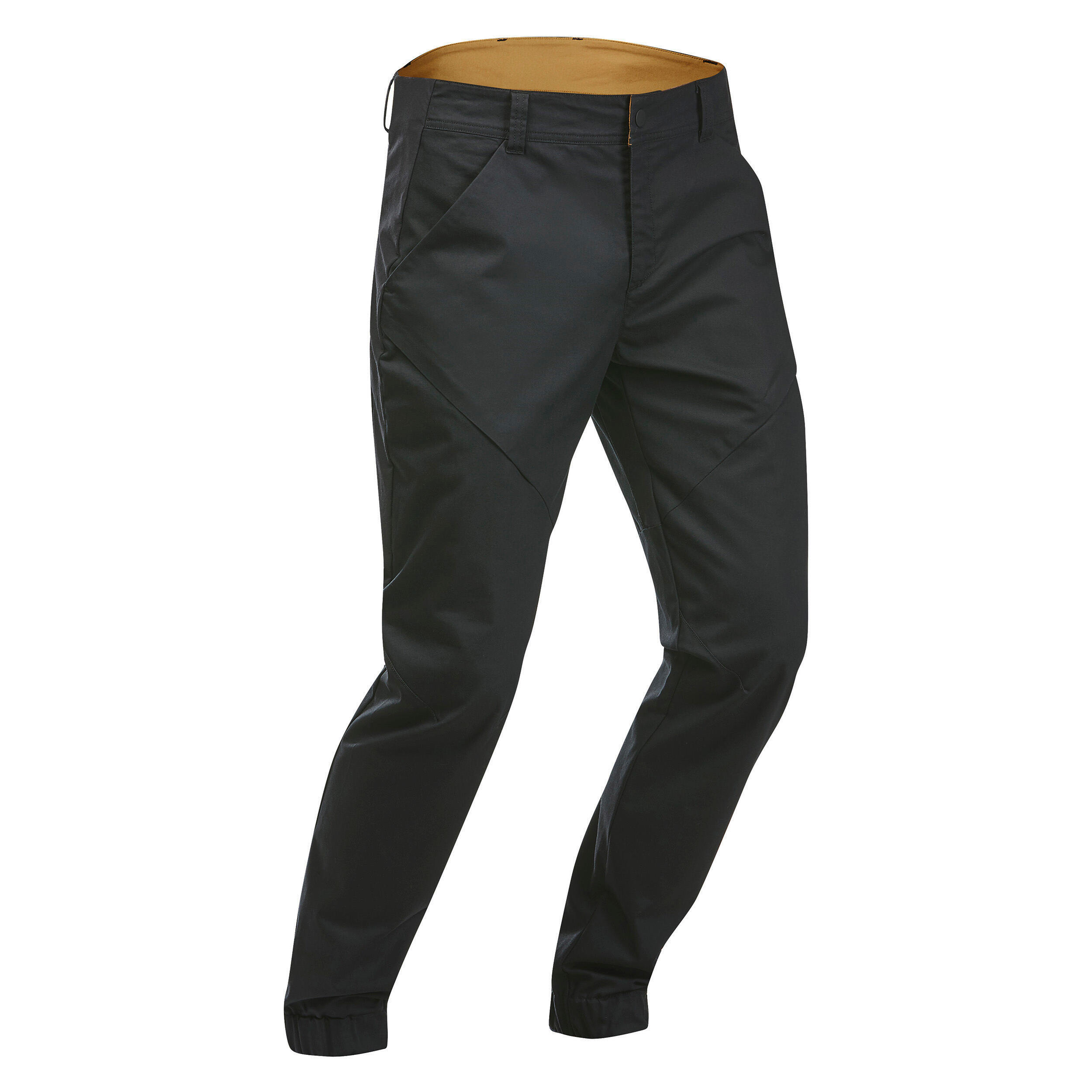 Men Hiking Trousers NH500 Slim Fit Black