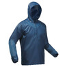 Men Half Zip Rain Jacket with Storage Pouch Abyss Blue - NH100