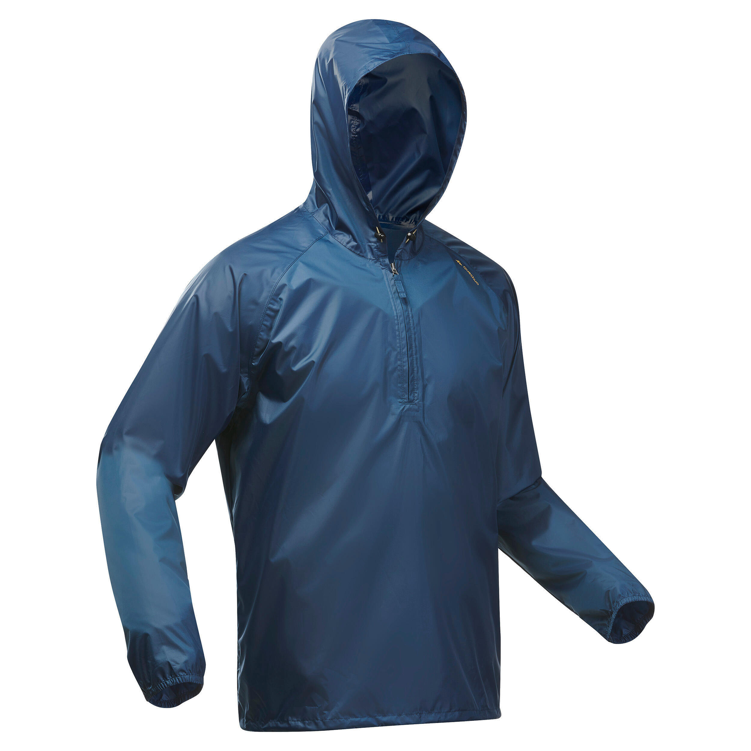 Jachetă Impermeabilă fermoar scurt Drumeție în natură RainCut Albastru Bărbați QUECHUA decathlon.ro