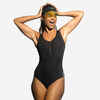 Sieviešu kopējais peldkostīms ūdens aerobikas un ūdens trenažiera nodarbībām “Lio”, melns