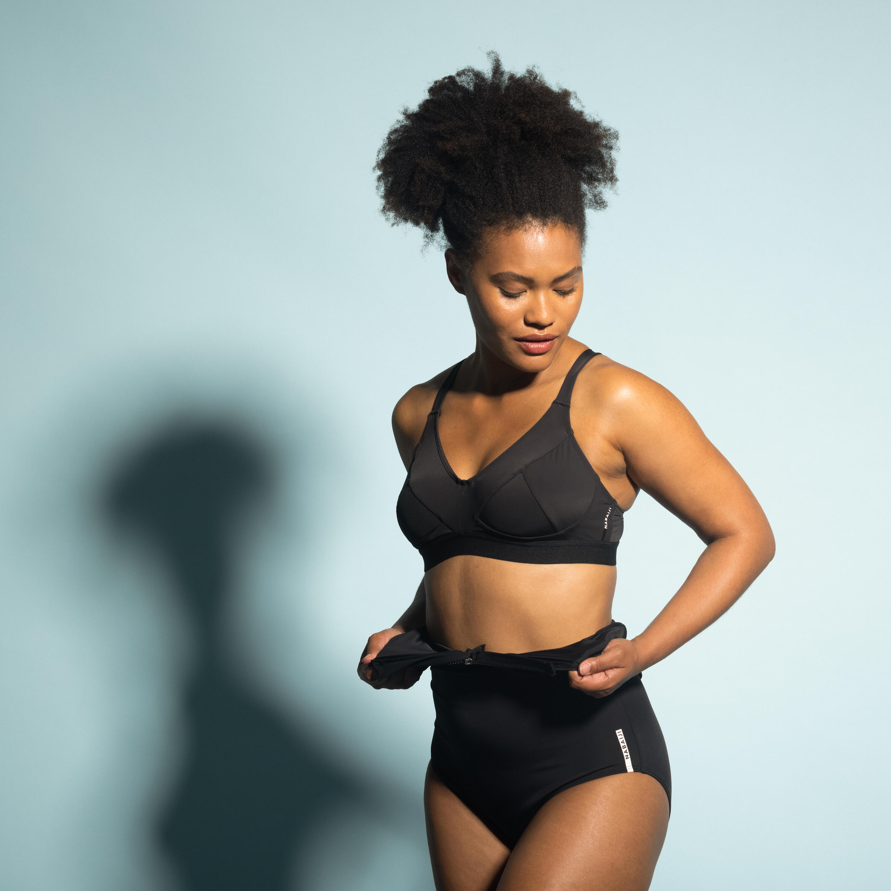 Maillot de bain 1 pièce aquagym-aquabike femme Lio noir 7/10