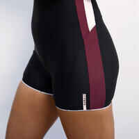 Women's 1-piece Aquafit shorty swimsuit Sofi - Black Pink