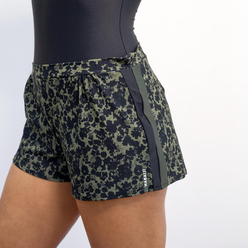 Women's 1-piece loose Aquafit swimsuit shorts Sofi Lica Black Khaki