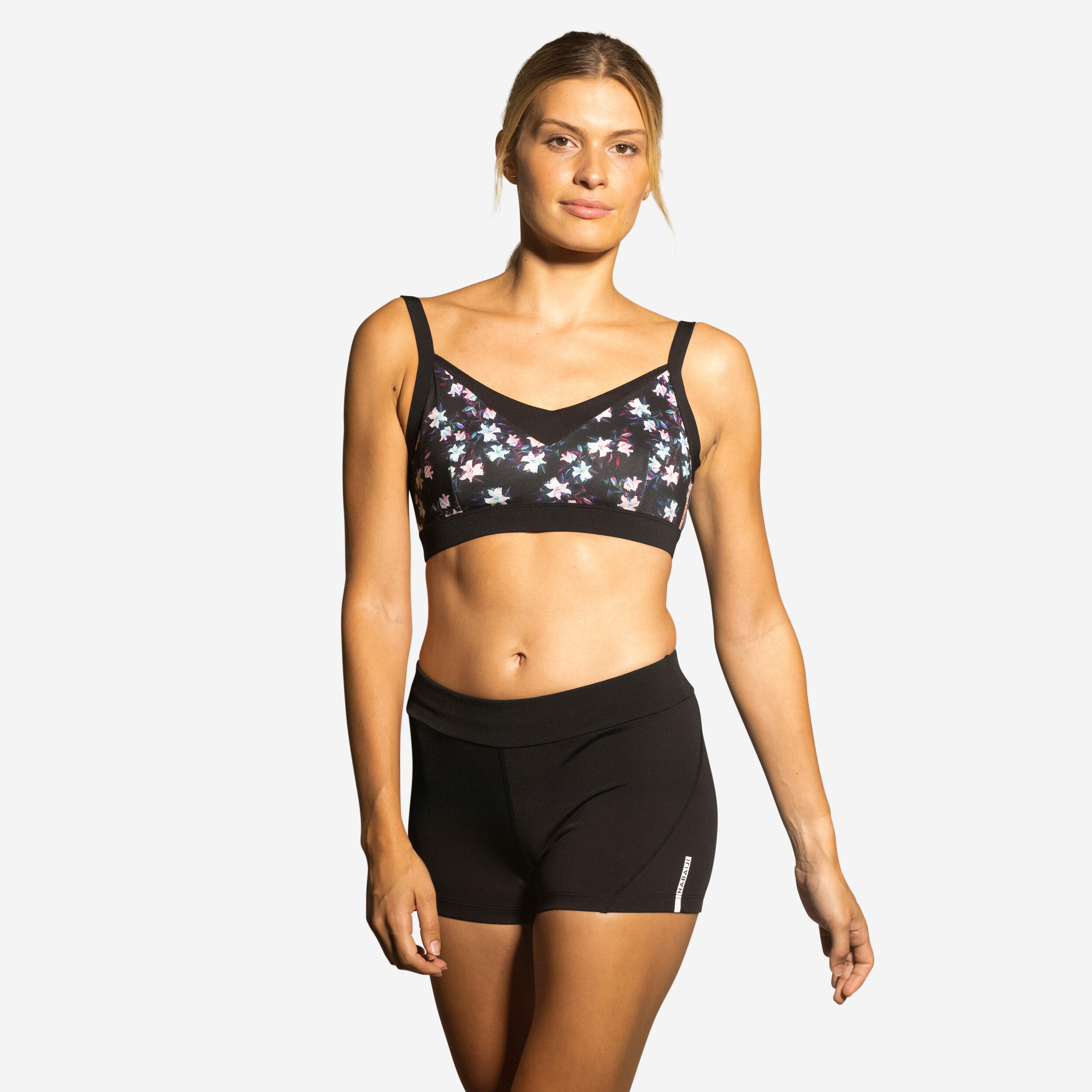 Women's Aquafitness-Aquabiking Shorty Swimsuit - Nina Black - NABAIJI