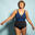 Women’s Aquafit 1-piece Swimsuit Mia Leo Black Blue Cup size D/E