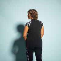 Tee shirt manches courtes aquagym-aquabike femme Anna Sisi noir