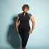 Women aquafit aquabiking short sleeved top anna black