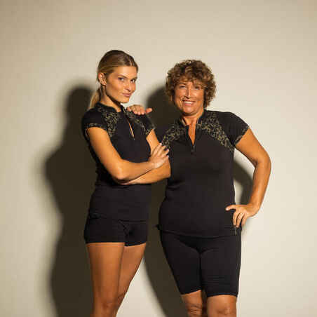 Aquafit-Aquabiking Women's Short-Sleeved T-shirt Sisi Anna Black