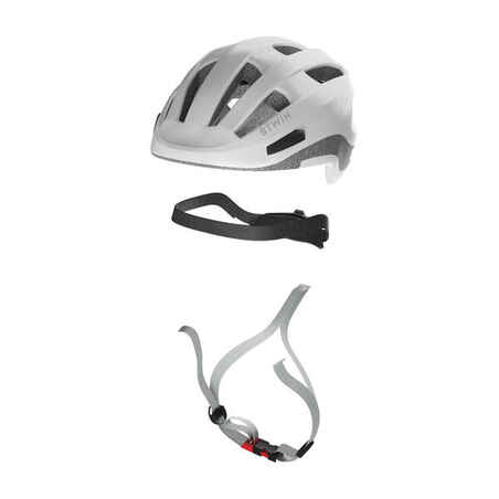 Casco bicicleta urbana adulto Btwin 500 blanco