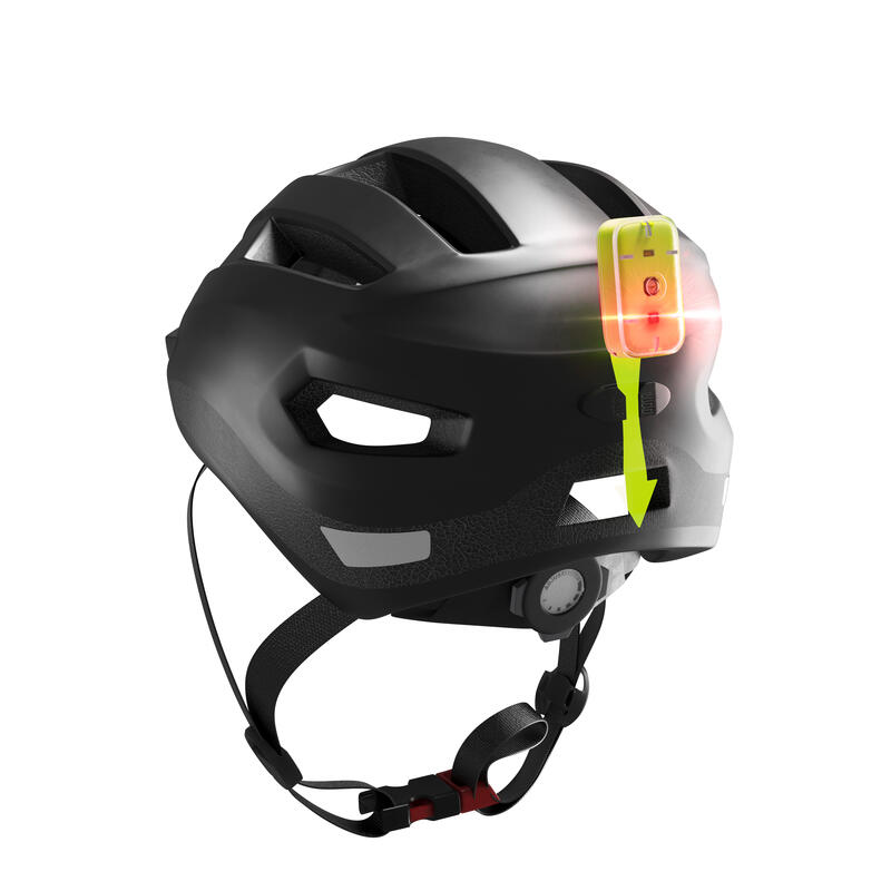Casco bicicleta urbana Btwin 500 negro