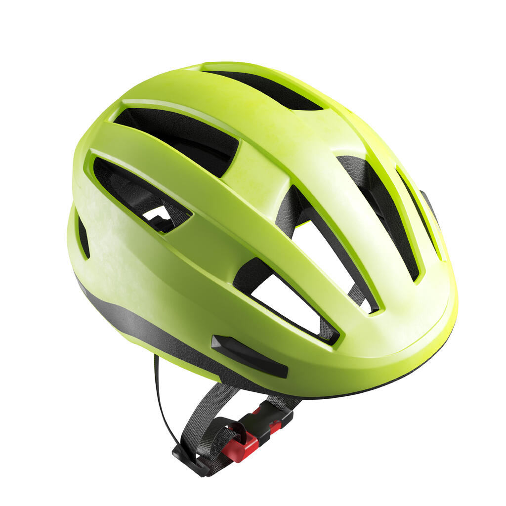 Casco ciclismo urbano 500 btwin - amarillo brillante