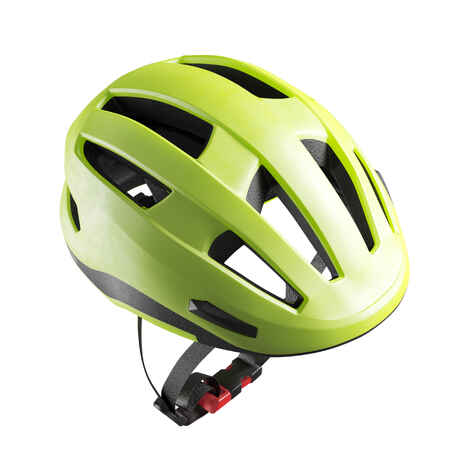 Casco para ciclismo urbano amarillo fluorescente 500 - Decathlon