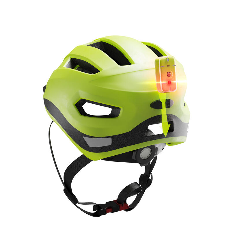 Cyklistická helma 500  reflexní žlutá