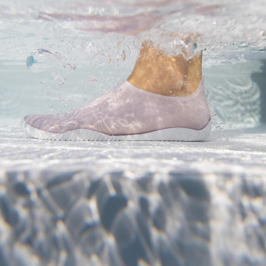 Papuče za aquabiking i aquafit Fitshoe svijetloružičaste