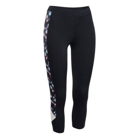 Legging Renang Aquafit-Aquabiking Wanita Sisi - Hitam