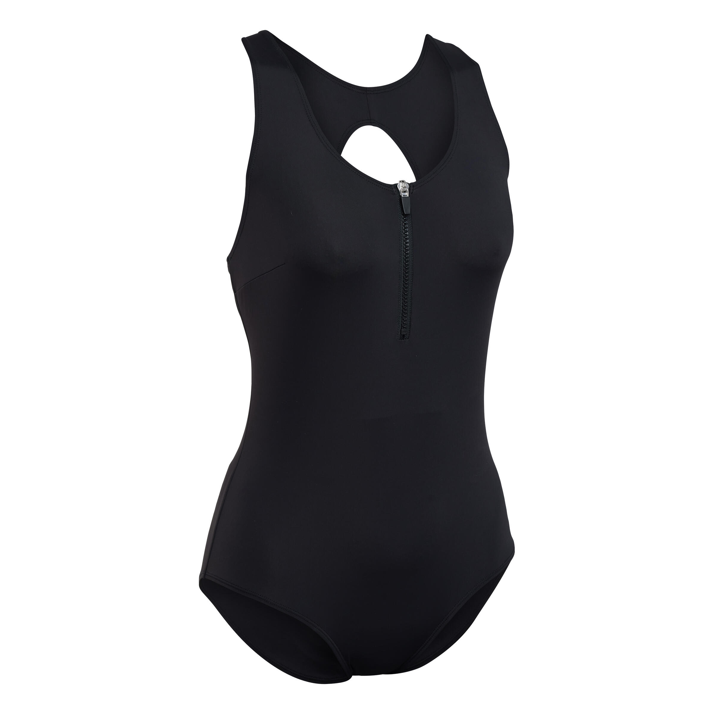 Women's One-Piece Aquafitness Aquabiking Swimsuit Lio - Black 8/10