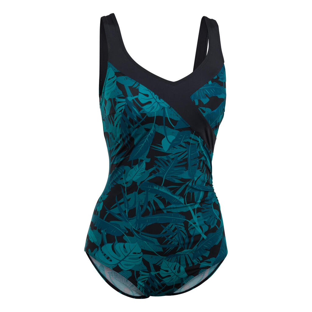 Dámske jednodielne plavky Karli Alm na aquagymnastiku zelené