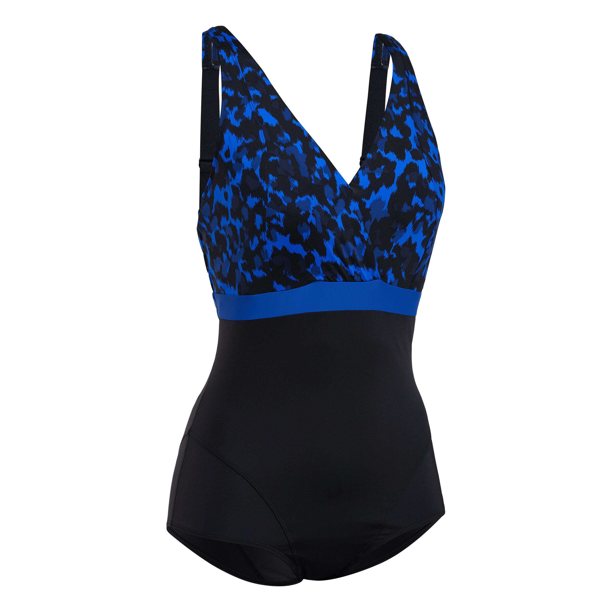 NABAIJI Bañador Mujer aquagym reductor negro azul. Disponible en talla grande
